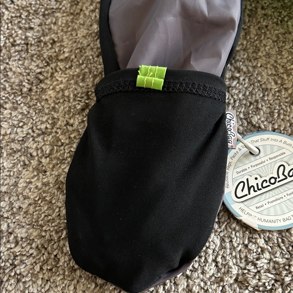 ChicoBag Bottle Sling with Lime Green Strap and Black Pouch - Picture 3 of 7